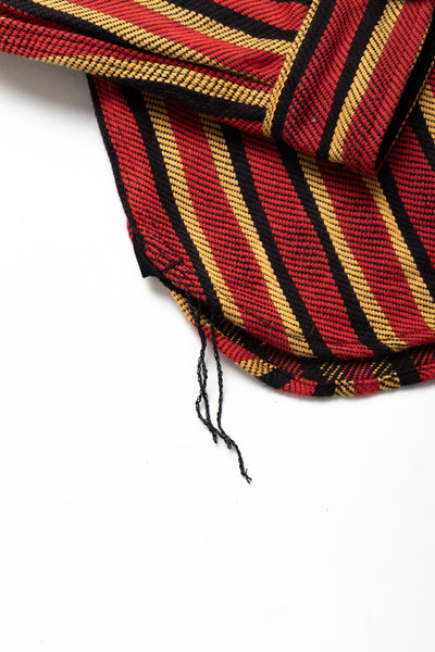 "Drunk" Stripe Flannel Shirt - Red