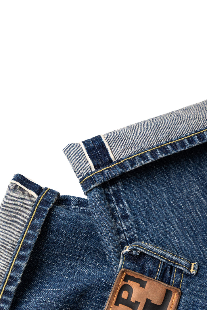 Kapital 13.5oz Zimbabwe Denim 5P MONKEY CISCO - Faded Indigo