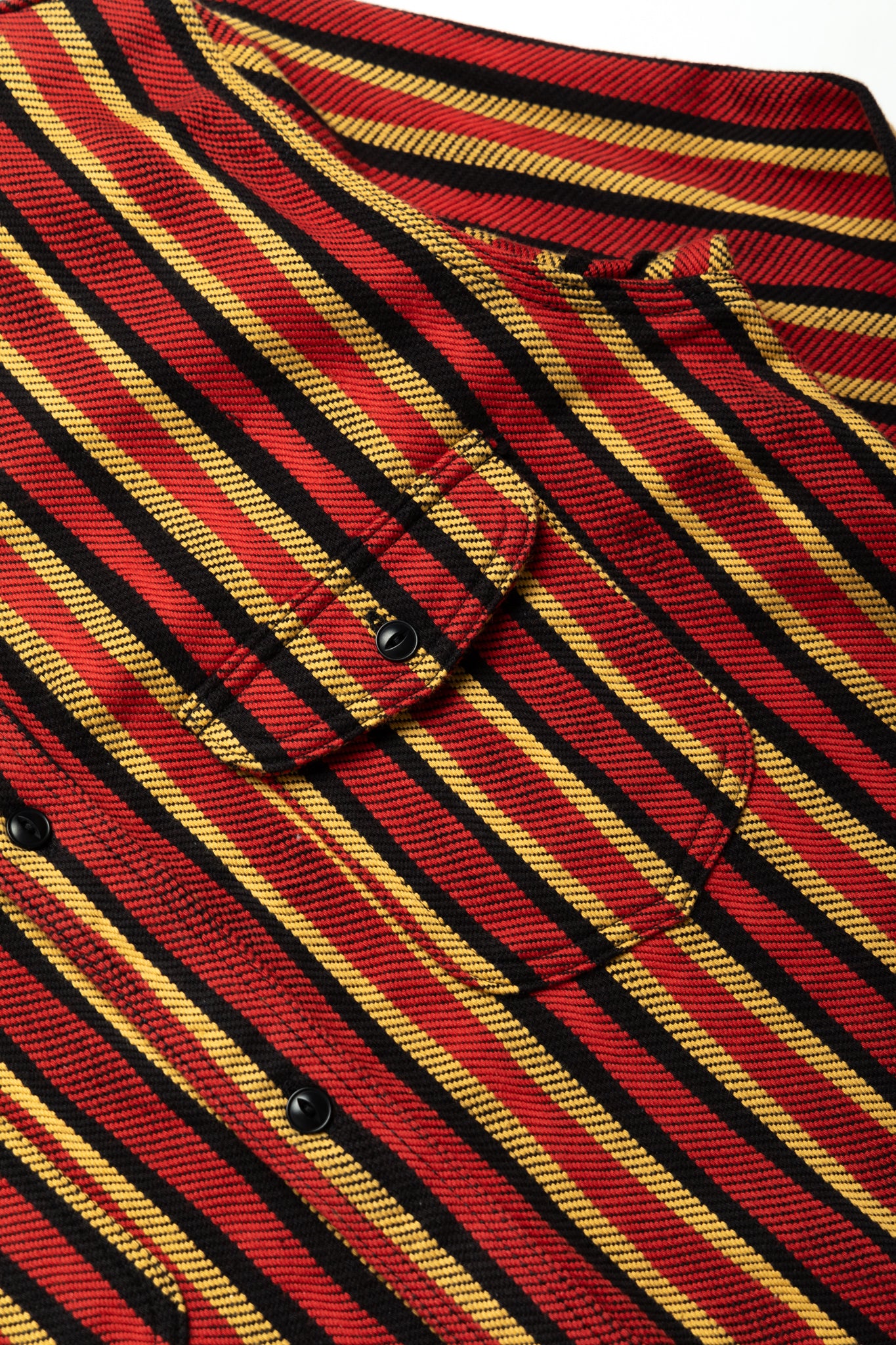 "Drunk" Stripe Flannel Shirt - Red