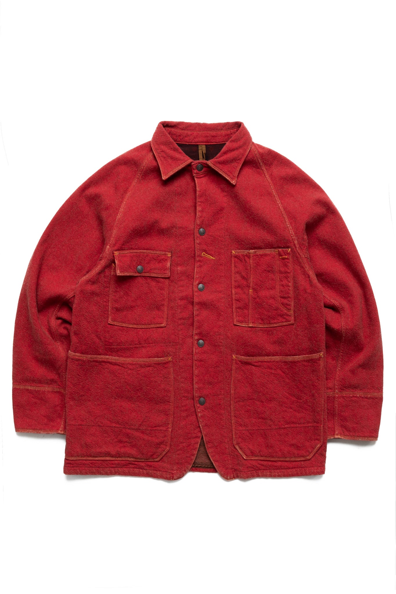 Twill Aging Wool CACTUS Coverall - Fade Red
