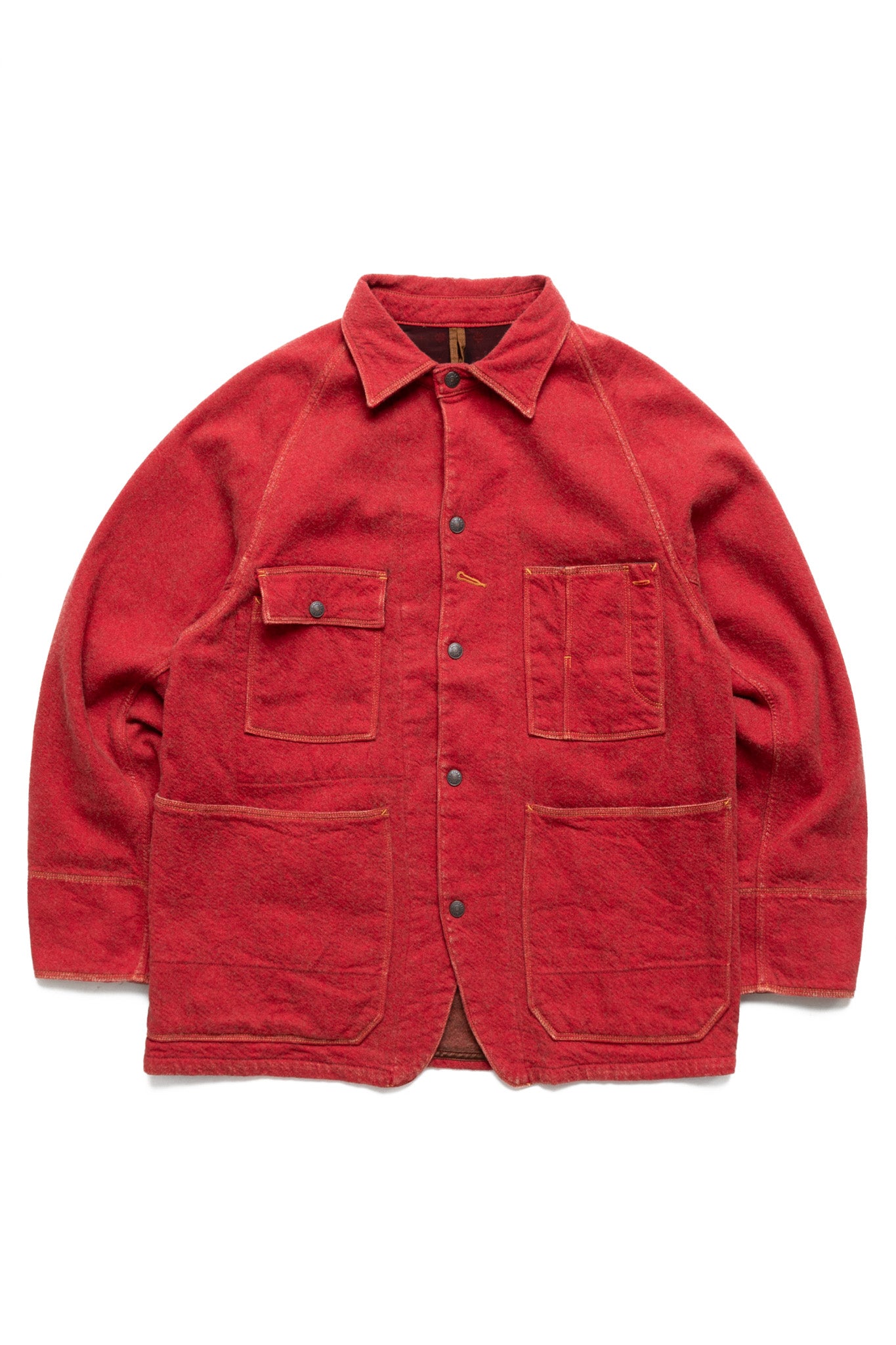 Twill Aging Wool CACTUS Coverall - Fade Red
