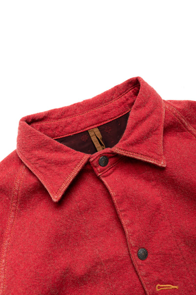 Twill Aging Wool CACTUS Coverall - Fade Red