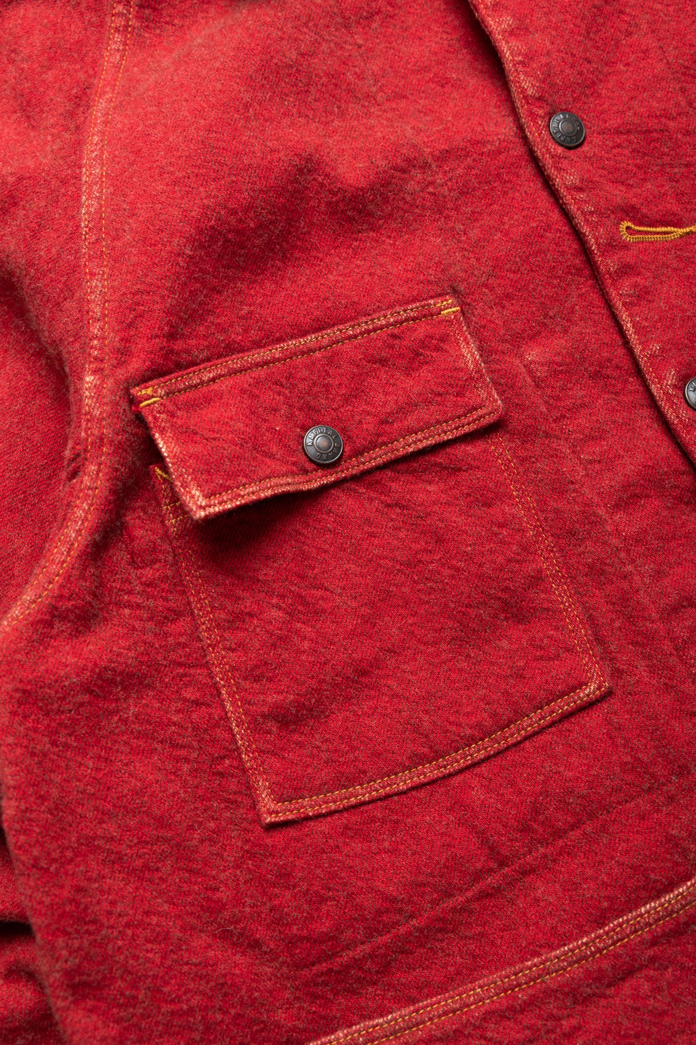 Twill Aging Wool CACTUS Coverall - Fade Red