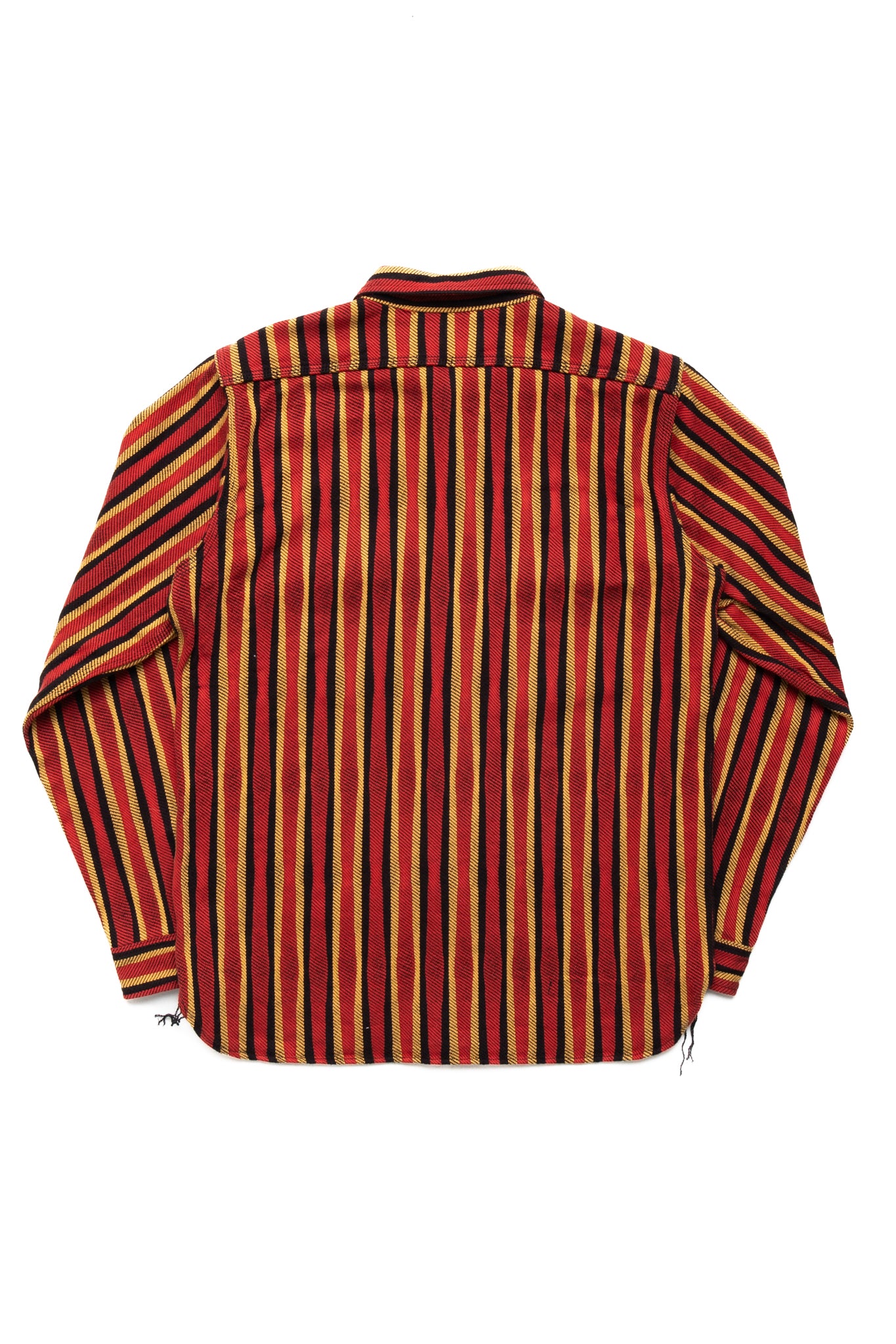 "Drunk" Stripe Flannel Shirt - Red