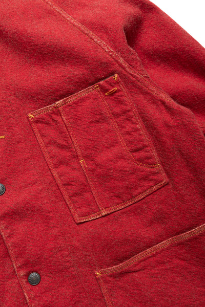 Twill Aging Wool CACTUS Coverall - Fade Red
