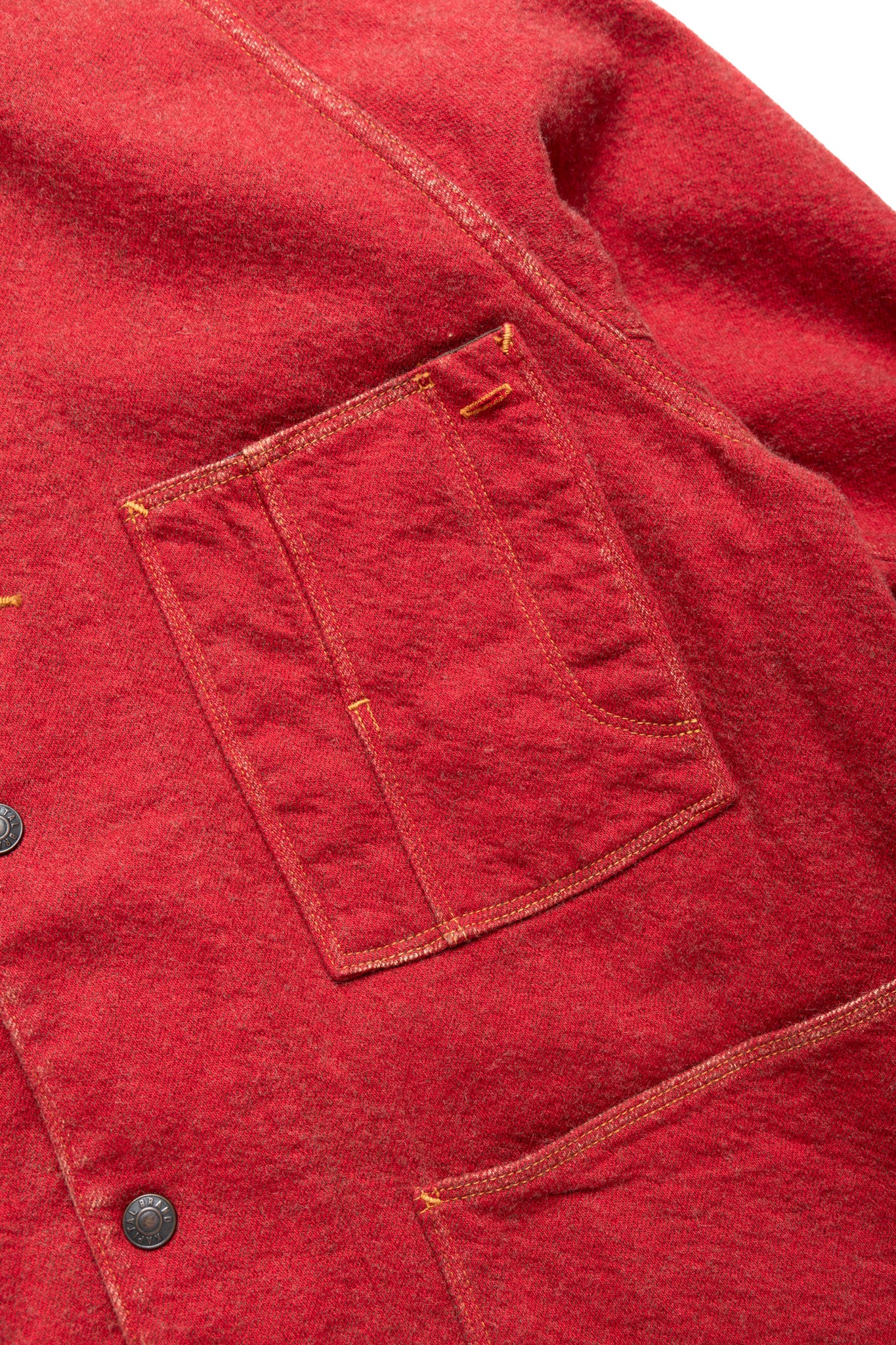 Twill Aging Wool CACTUS Coverall - Fade Red