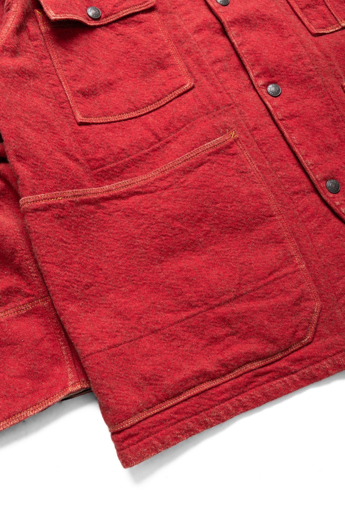 Twill Aging Wool CACTUS Coverall - Fade Red