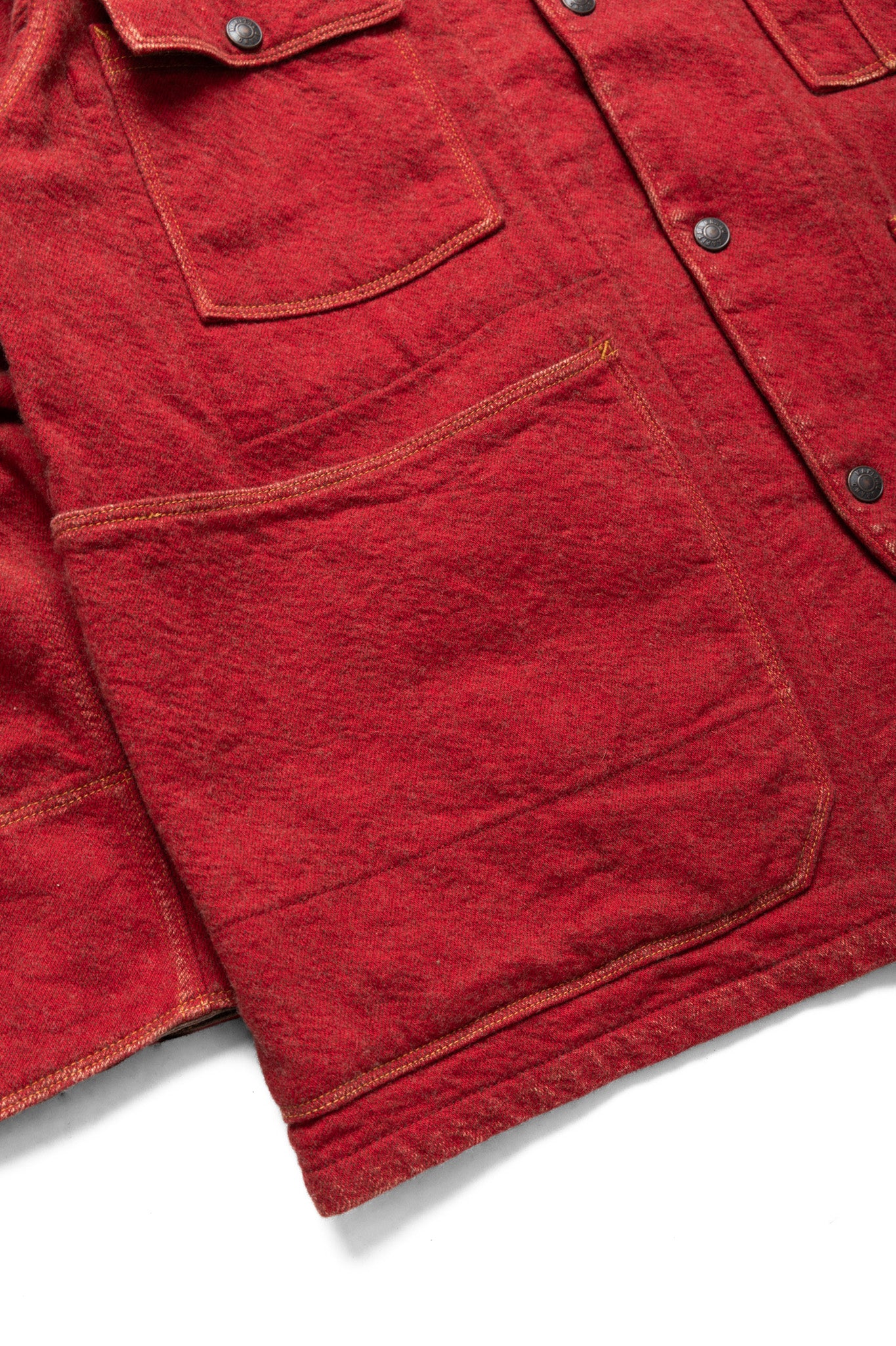 Twill Aging Wool CACTUS Coverall - Fade Red