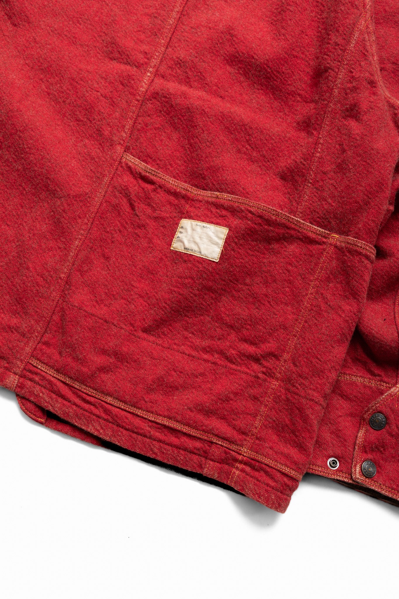 Twill Aging Wool CACTUS Coverall - Fade Red