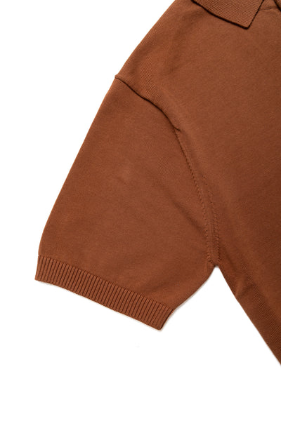 Knit Polo 12G - Brown