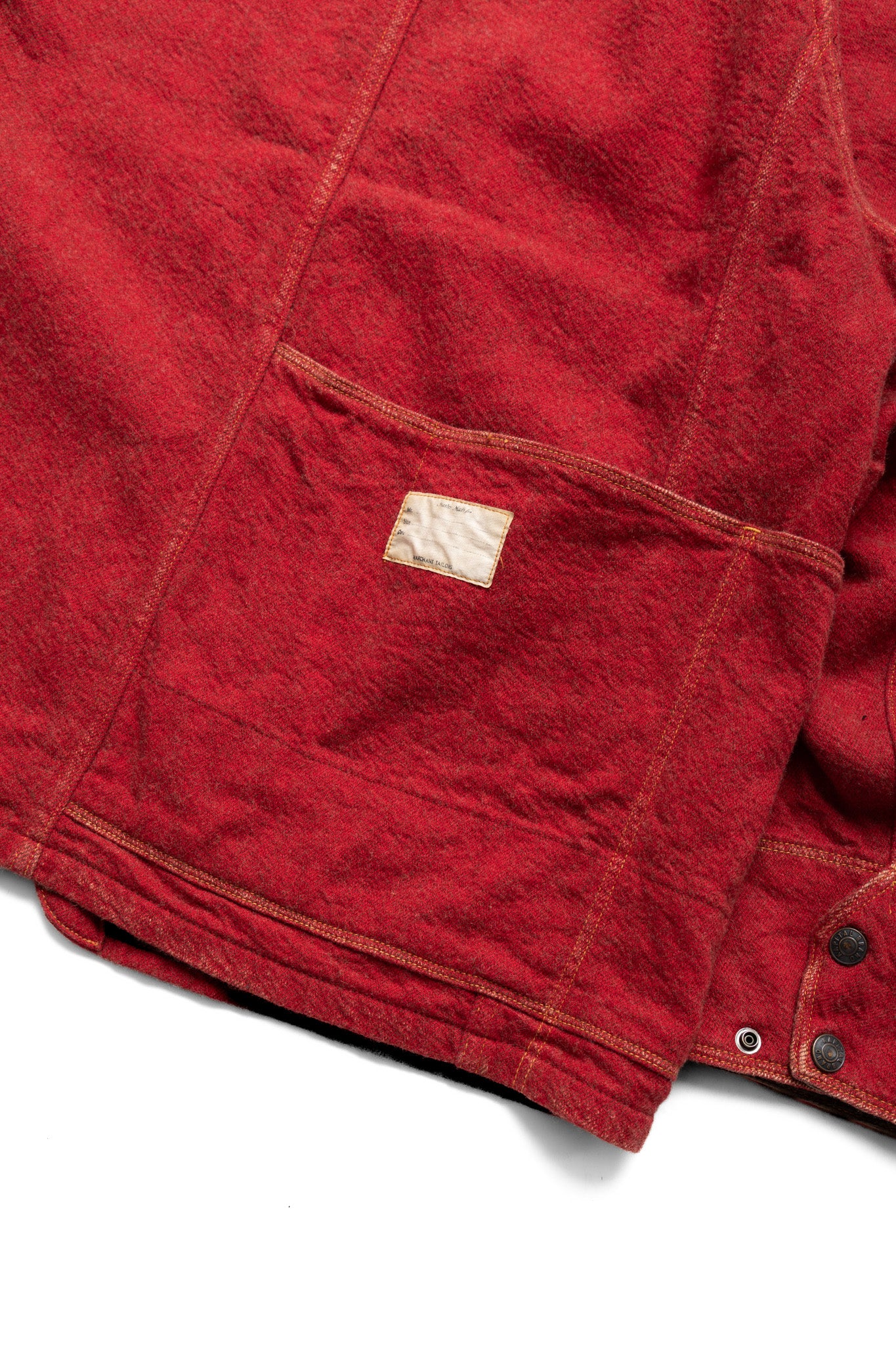Twill Aging Wool CACTUS Coverall - Fade Red