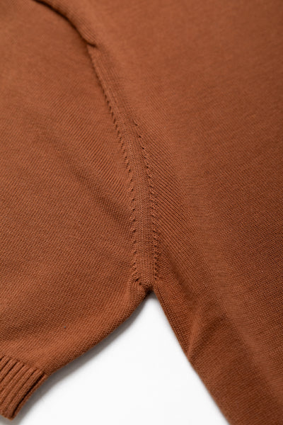 Knit Polo 12G - Brown
