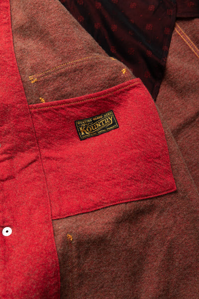 Twill Aging Wool CACTUS Coverall - Fade Red