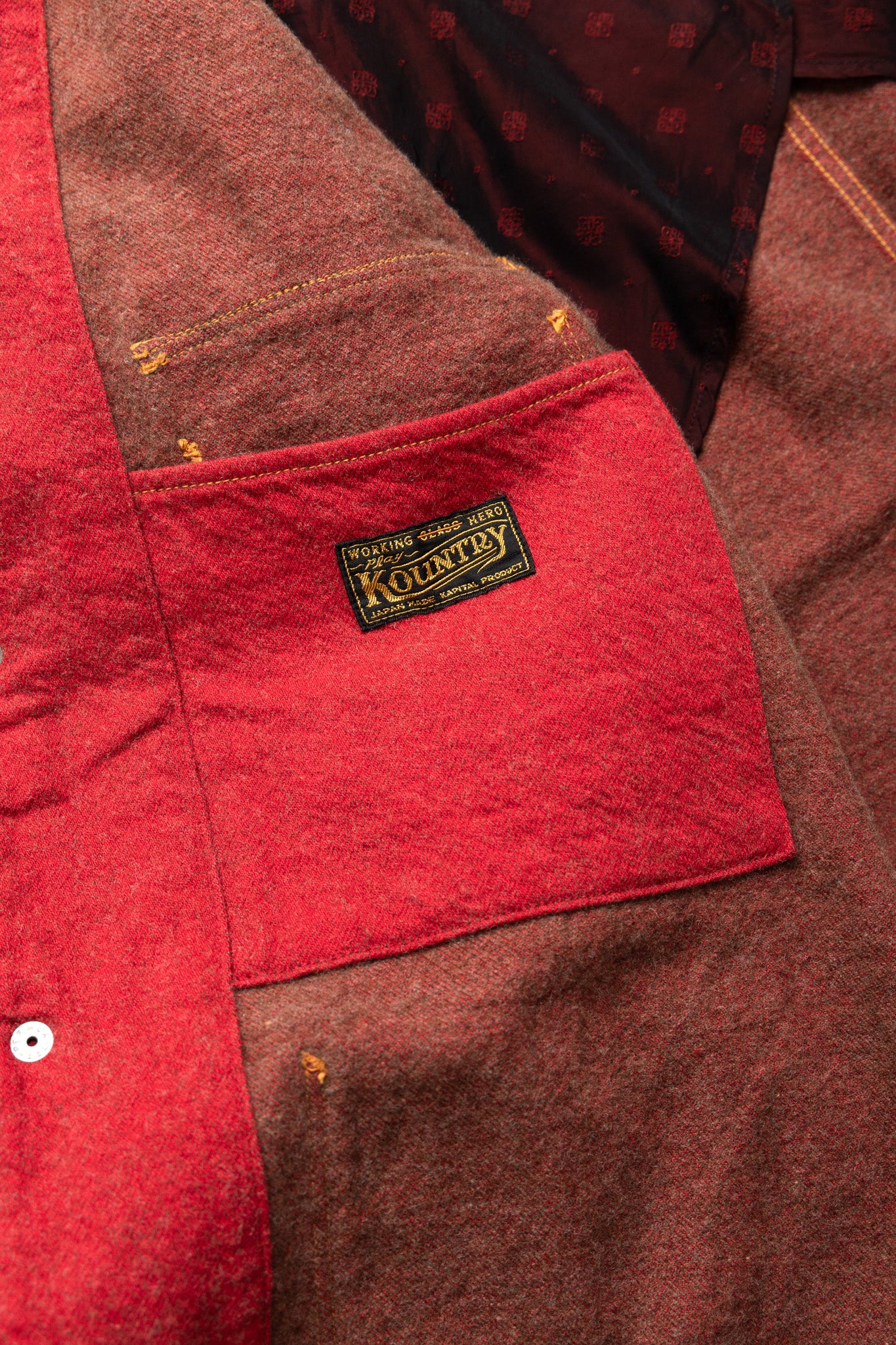 Twill Aging Wool CACTUS Coverall - Fade Red