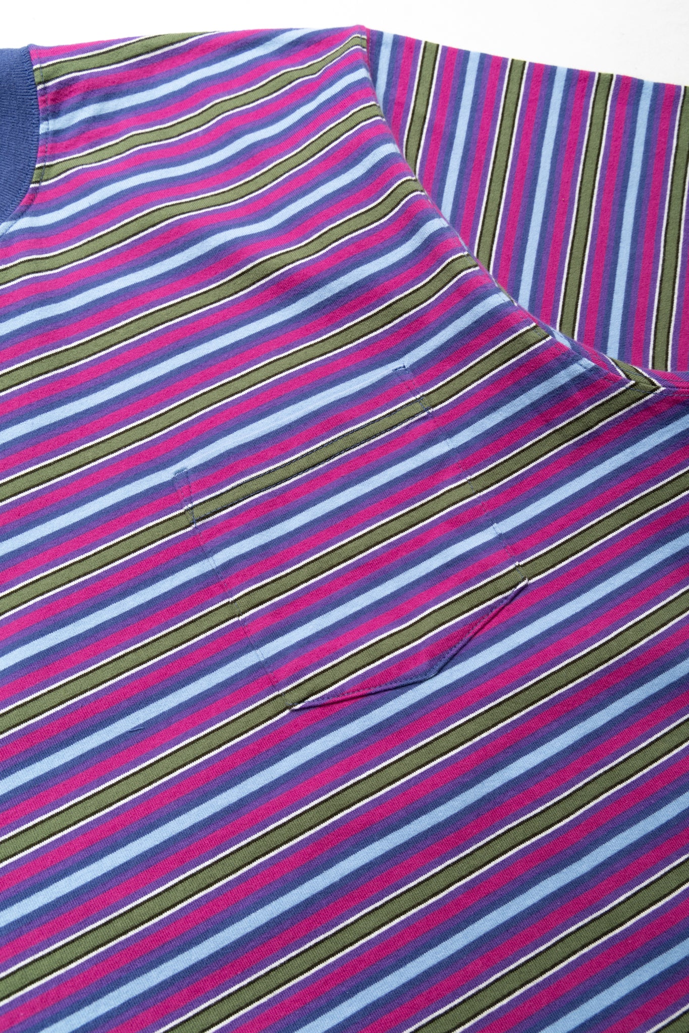 Pocket Tee Multi Stripe - Purple