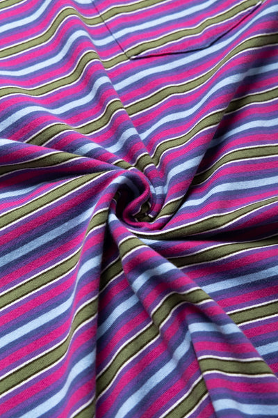 Pocket Tee Multi Stripe - Purple