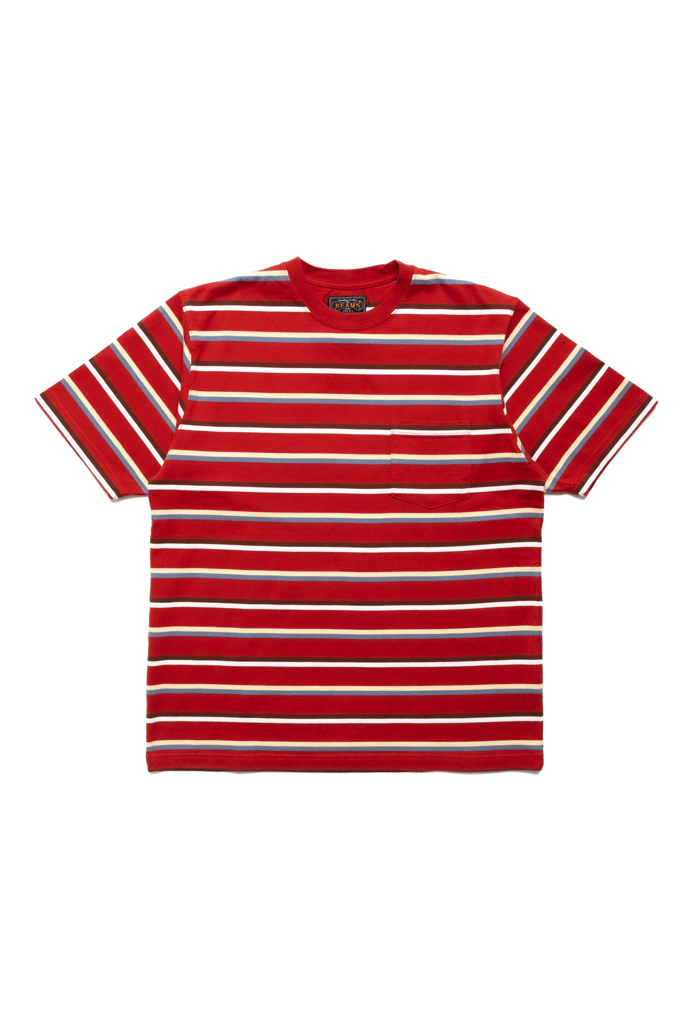 Pocket Tee Multi Stripe - Red