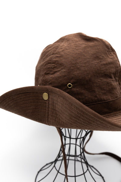 French Safari Hat Corduroy - Brown