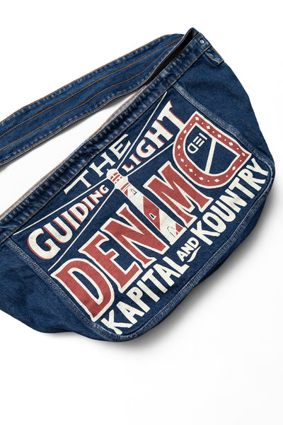 13oz Denim NEWSPAPER Bag (GUIDING LIGHT) - Faded