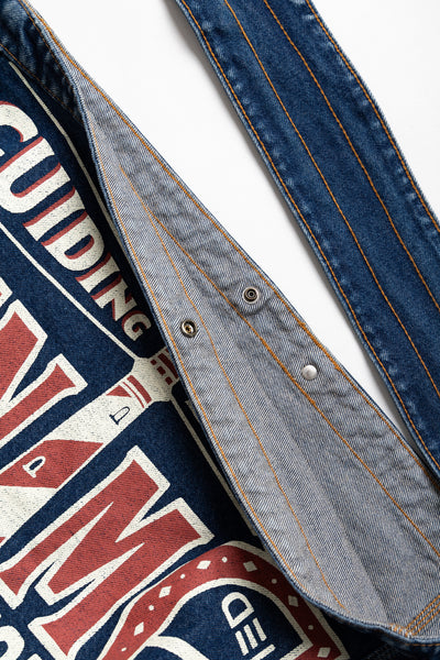 13oz Denim NEWSPAPER Bag (GUIDING LIGHT) - Faded