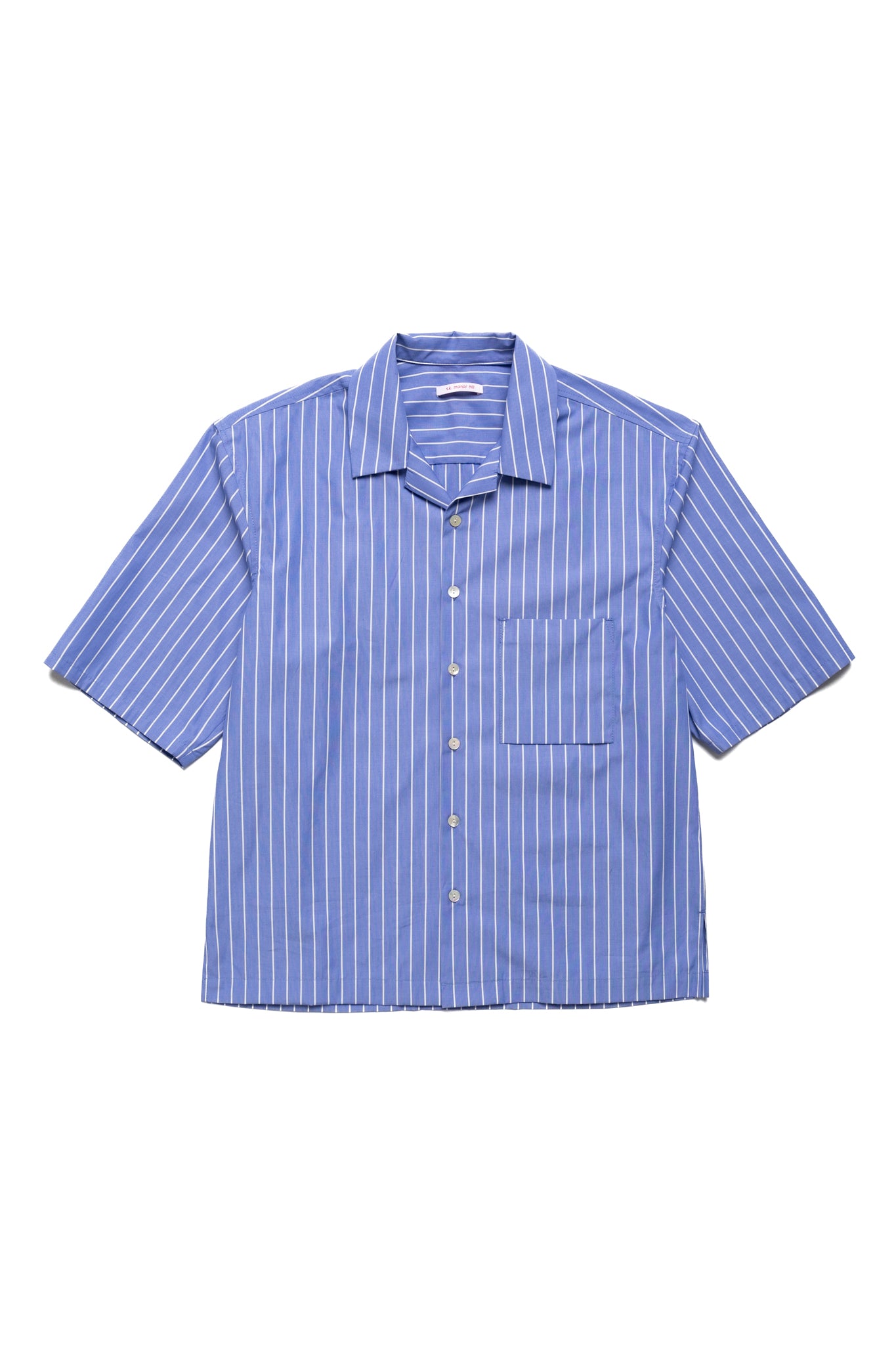 Aloha Shirt - Blue w/ White Stripes