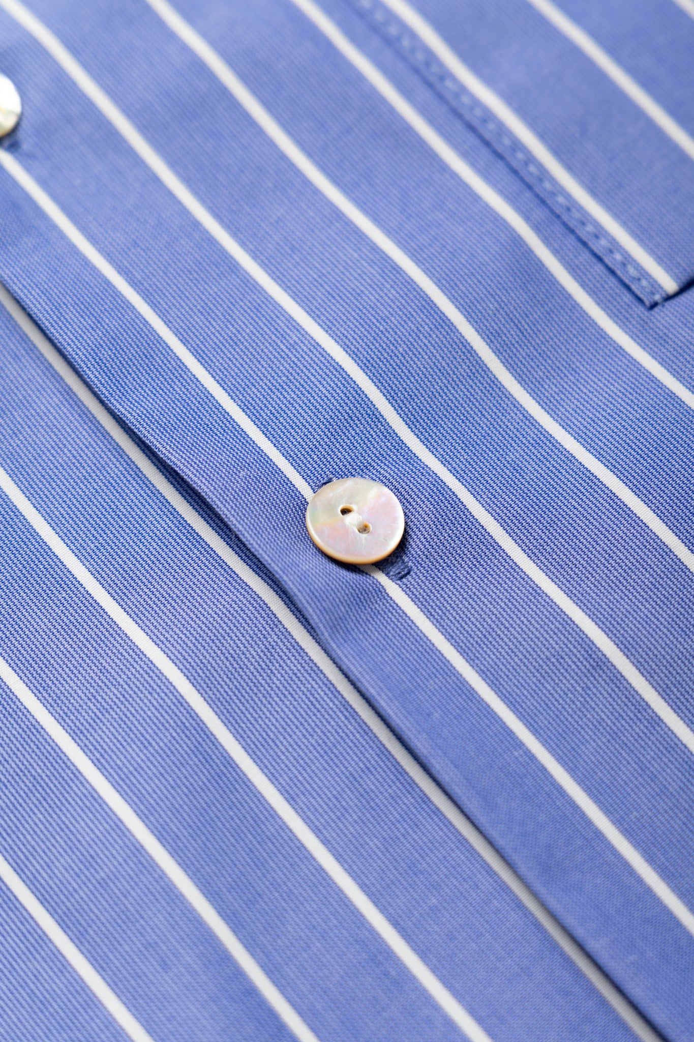 Aloha Shirt - Blue w/ White Stripes