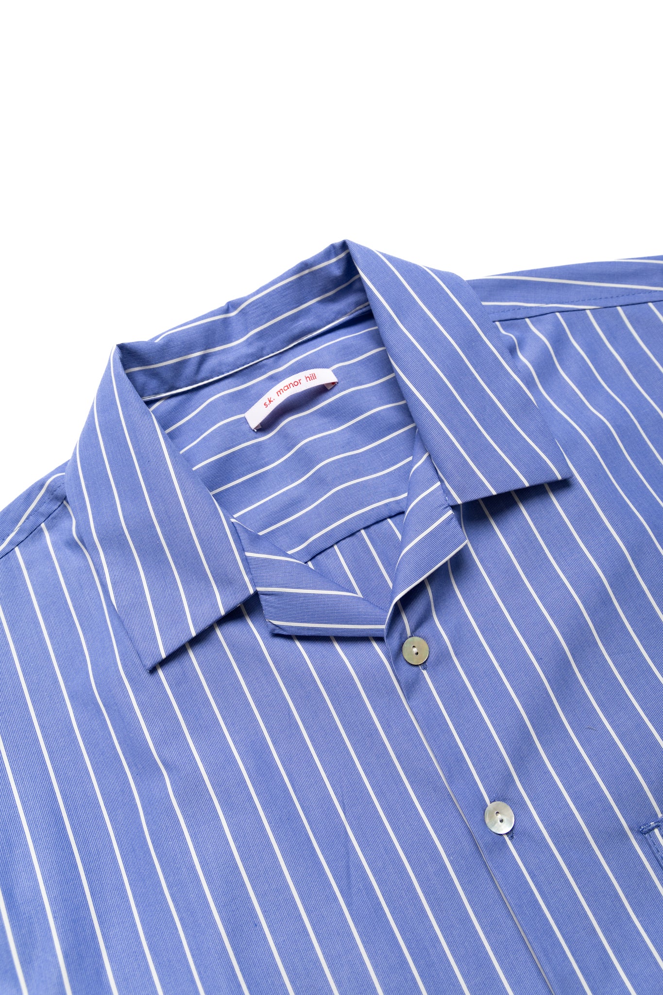 Aloha Shirt - Blue w/ White Stripes