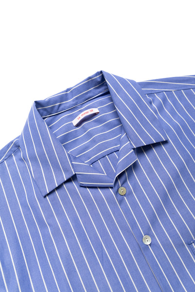 Aloha Shirt - Blue w/ White Stripes