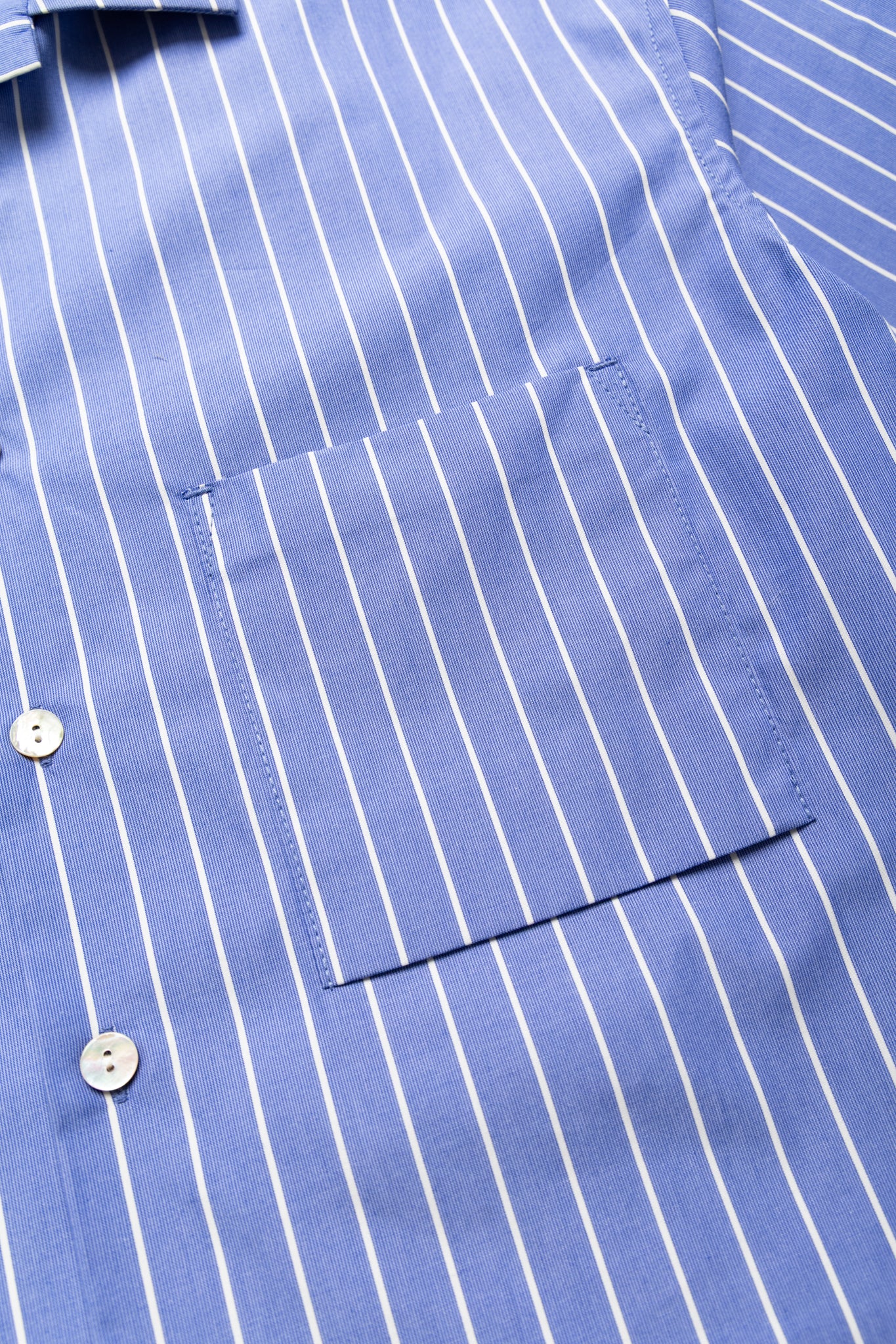 Aloha Shirt - Blue w/ White Stripes