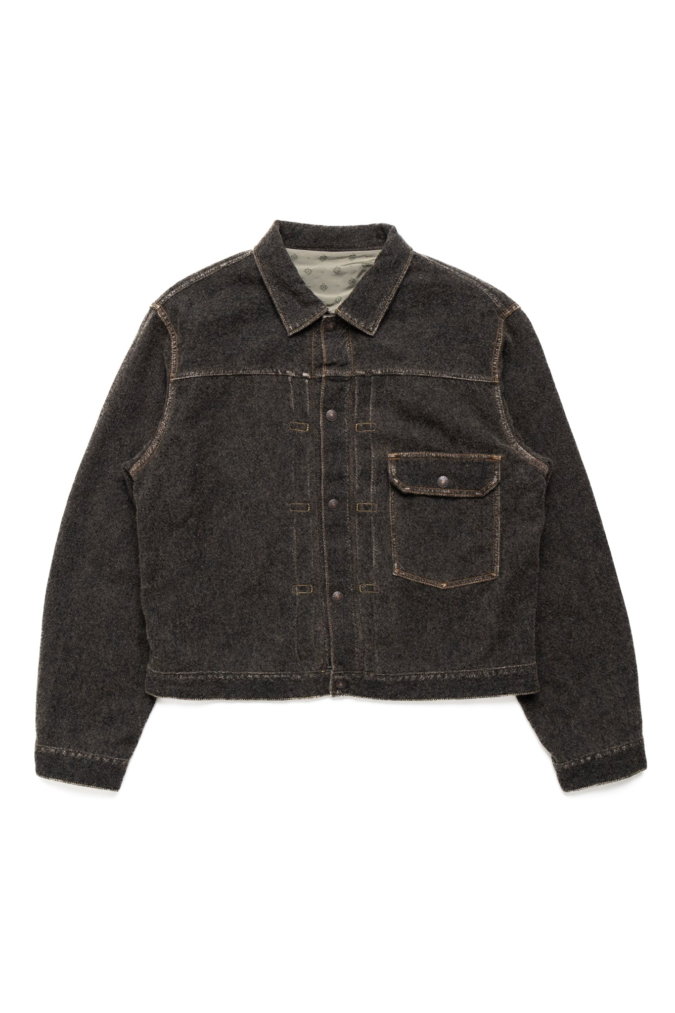 Twill Aging Wool 1st Jacket - Charcoal