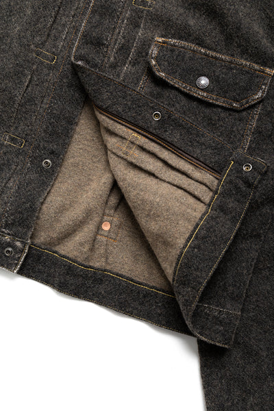 Twill Aging Wool 1st Jacket - Charcoal