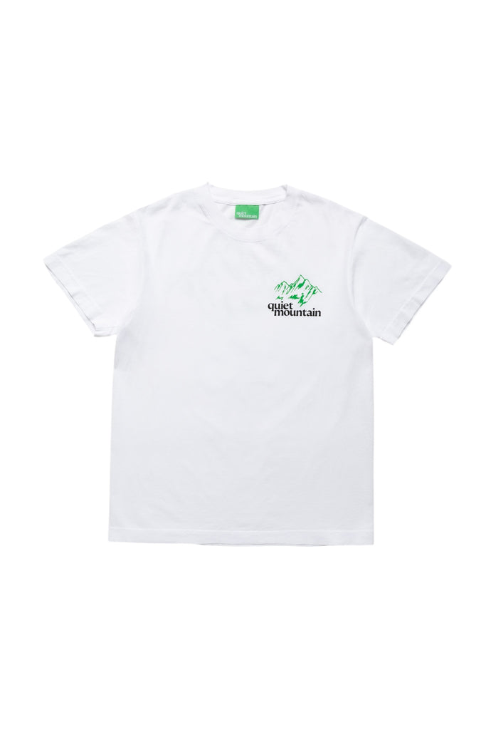quiet mountain cafe Logo Tee - White – BLUE IN GREEN SOHO