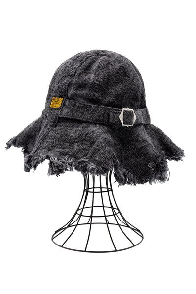 12oz MAGPIE Denim RADIO TULIP Hat - Black x Black