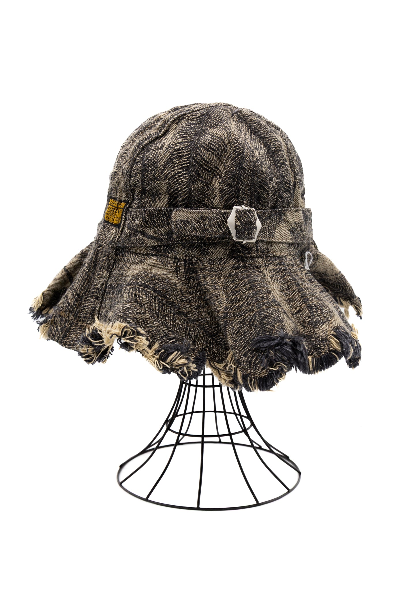 12oz MAGPIE Denim RADIO TULIP Hat - Black x Beige