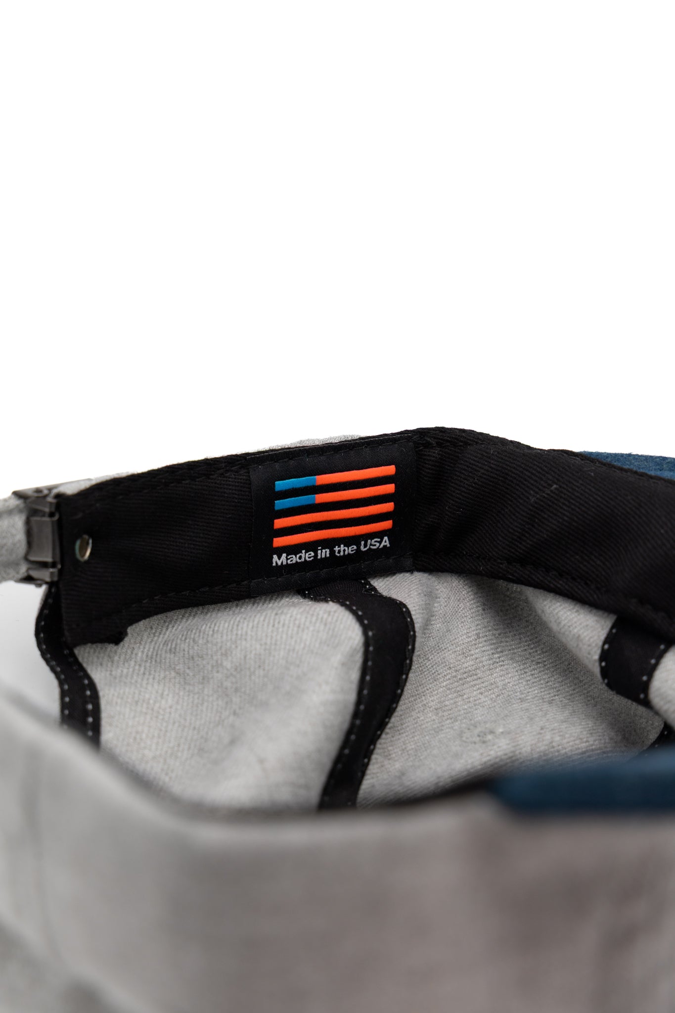 2 Tone 6 Panel Yarn Dyed Serge With Soft Visor Cap - H. Grey x Royal Blue