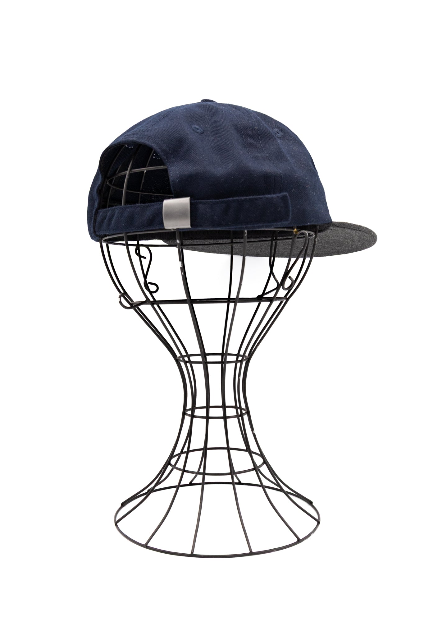 2 Tone 6 Panel Yarn Dyed Serge With Soft Visor Cap - Navy x Charcoal
