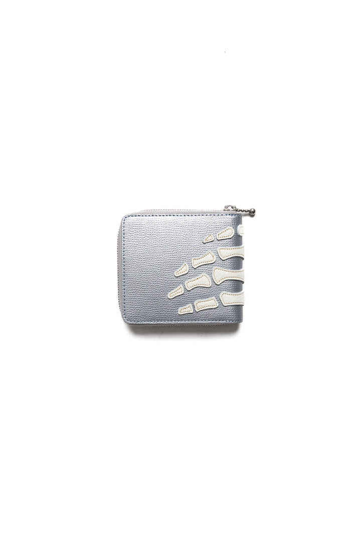 Kapital THUMB-UP BONE HAND ZIP Wallet- Silver – BLUE IN