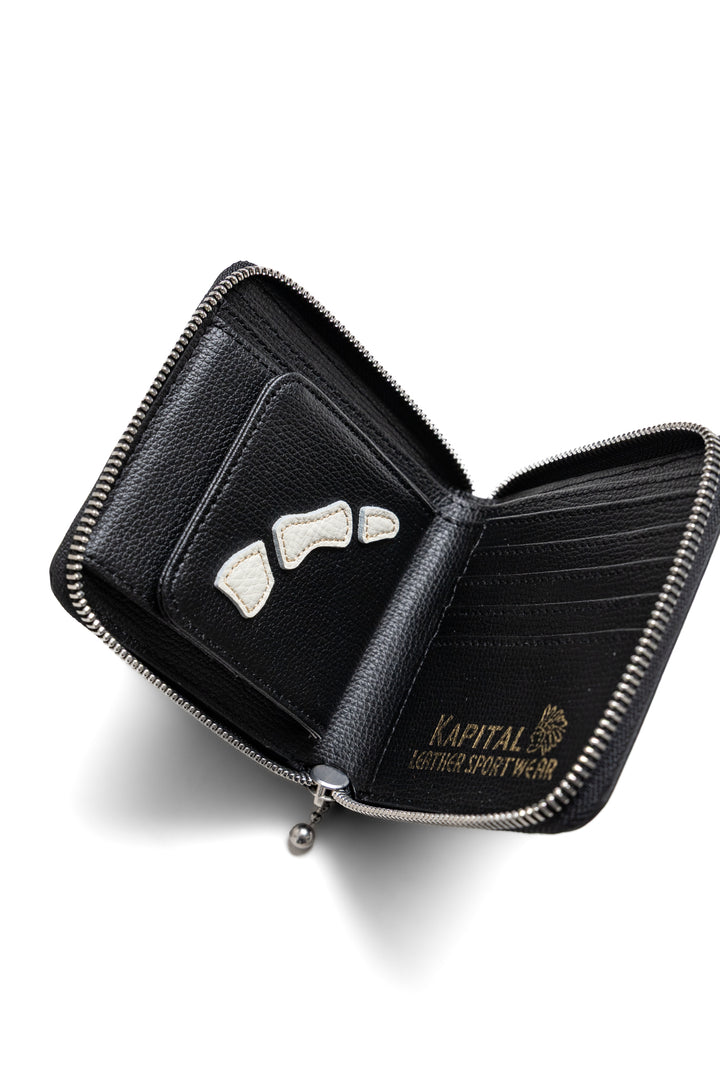 kapital bone wallet 小 ブラック Kapital Thumb-Up Bone Hand Zip Wallet - Black – Totem Brand Co.