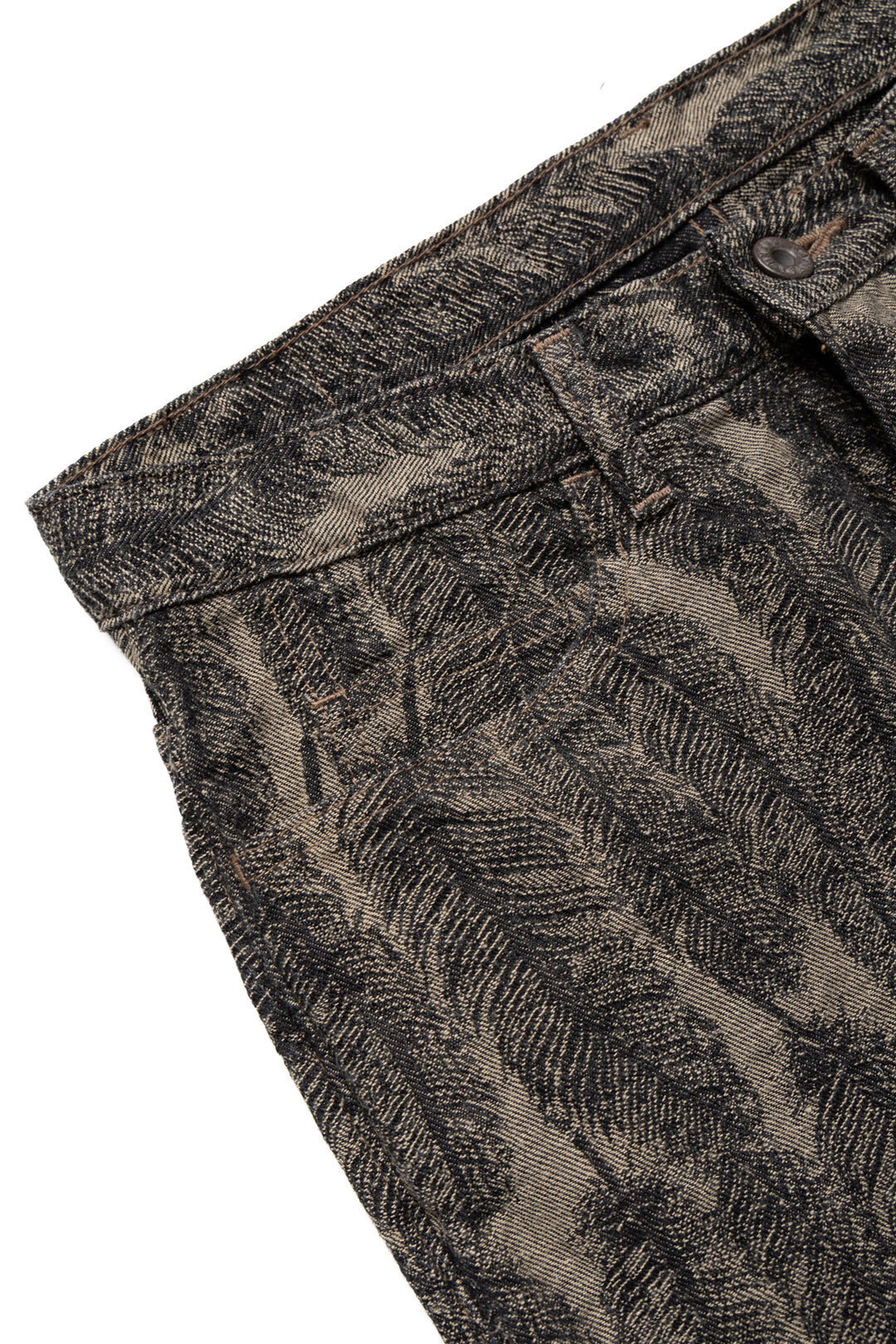 Kapital 12oz MAGPIE DENIM 5P APRON-OKABELLBO - Black x Beige