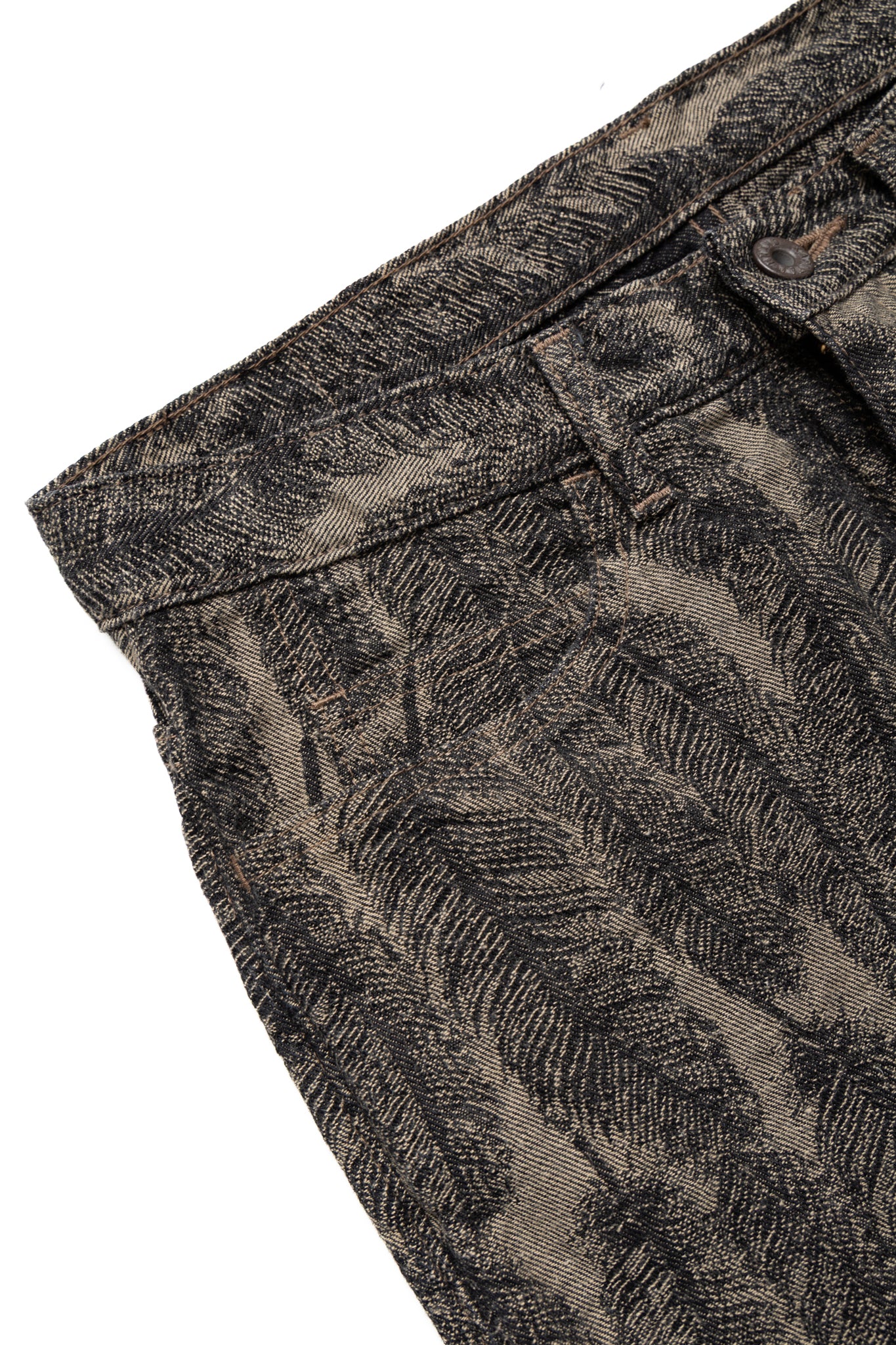 12oz MAGPIE DENIM 5P APRON-OKABELLBO - Black x Beige