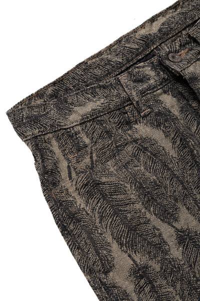 12oz MAGPIE DENIM 5P APRON-OKABELLBO - Black x Beige