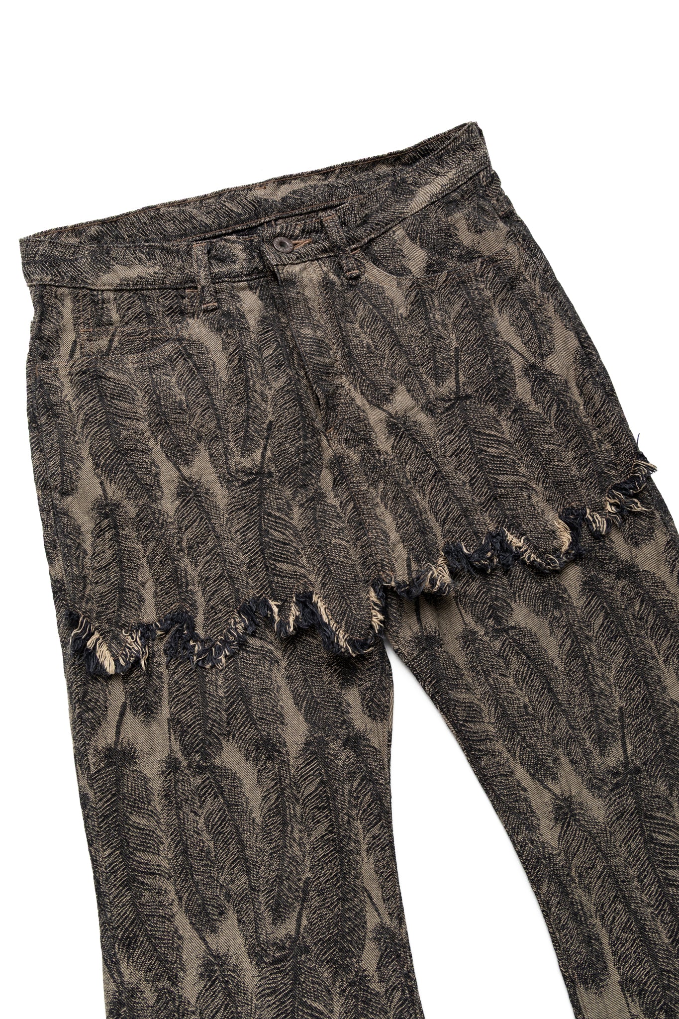 12oz MAGPIE DENIM 5P APRON-OKABELLBO - Black x Beige