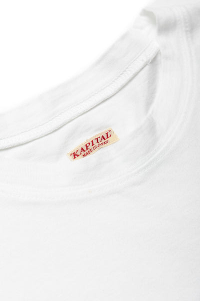 20/- Jersey IDG Hand-Dye Crew T (ICE FISHING) - White x Indigo