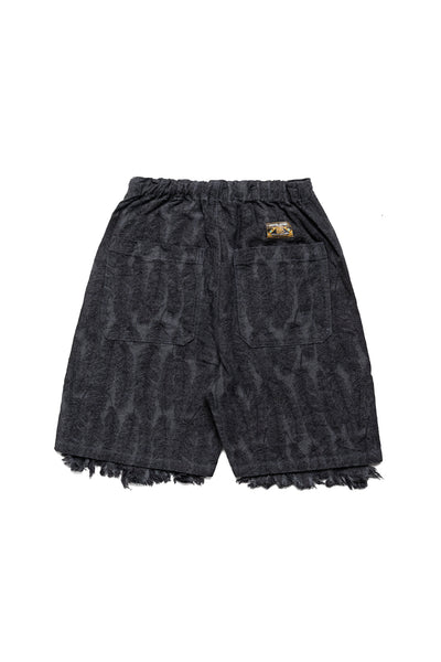 12oz MAGPIE Denim W-Knee EASY Shorts - Black x Black
