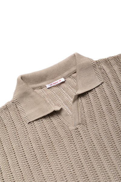 Knit Polo - Beige