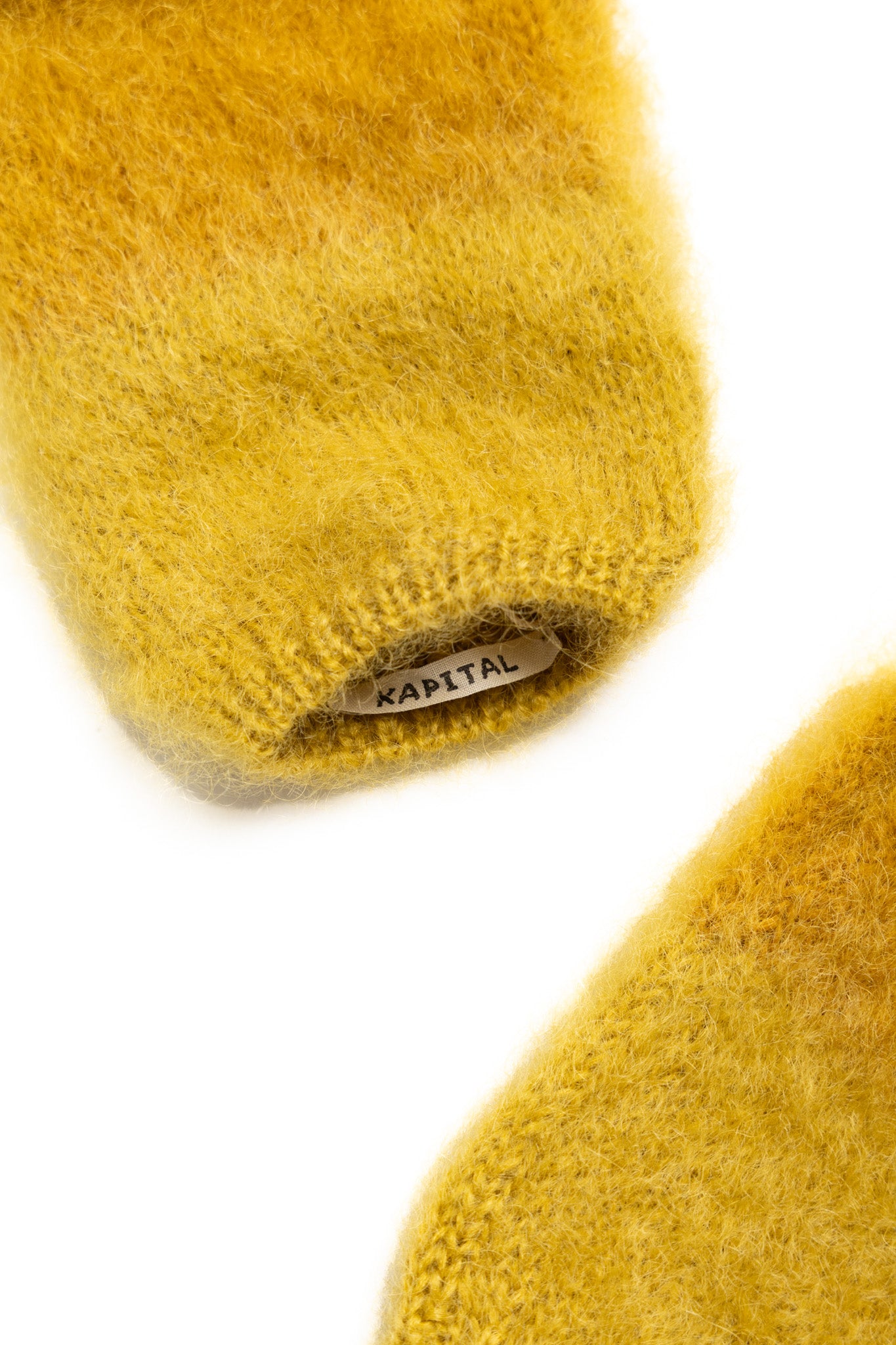 Mohair Knit JOURNEY Gloves - Yellow