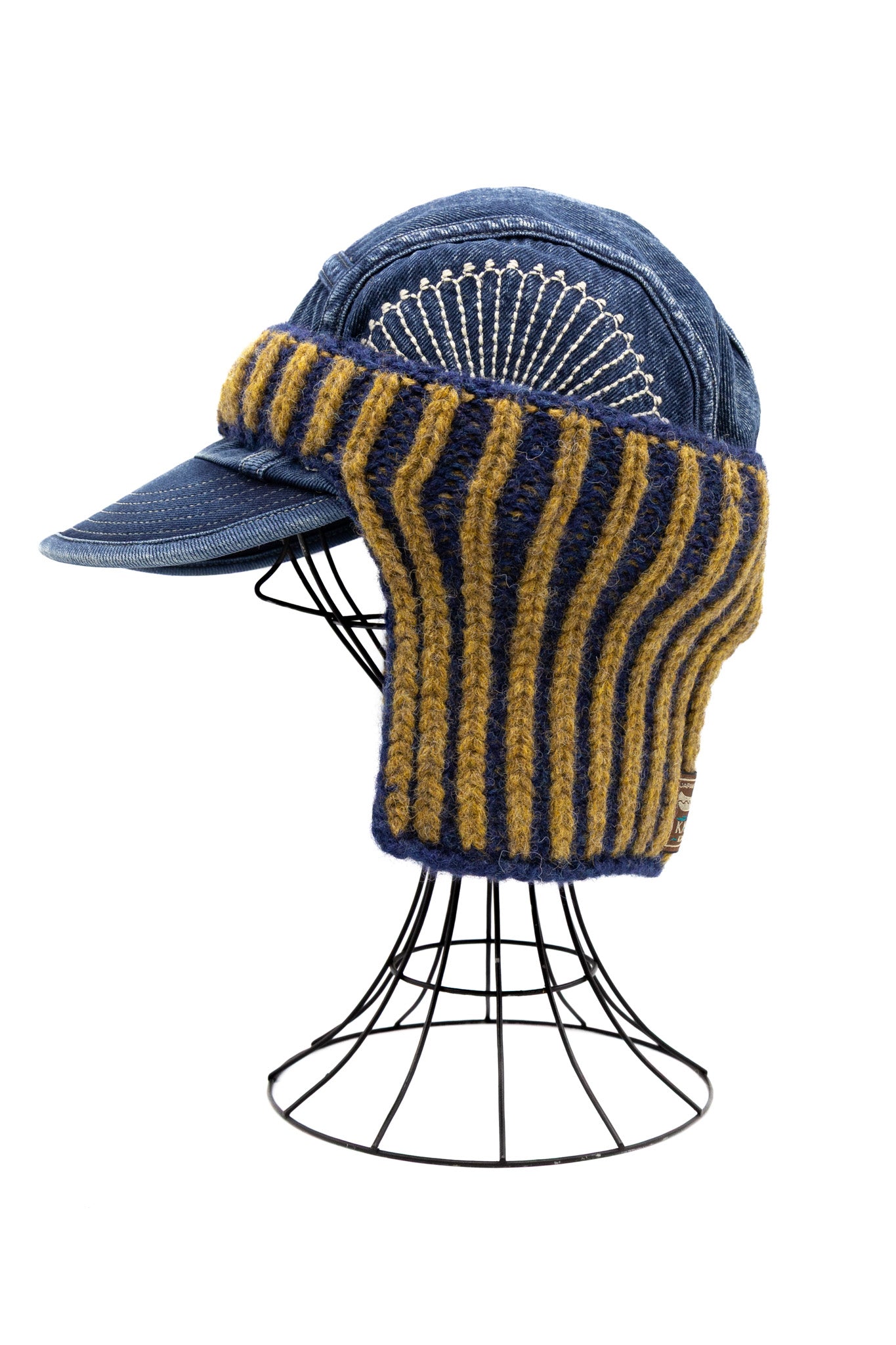 Wool Cable Knit CAP-ON Ear Warmer - Gold