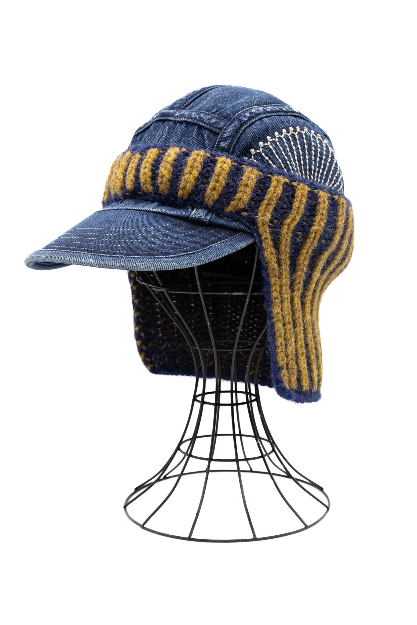 Wool Cable Knit CAP-ON Ear Warmer - Gold