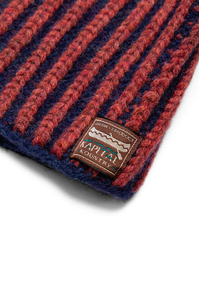 Wool Cable Knit CAP-ON Ear Warmer - Red