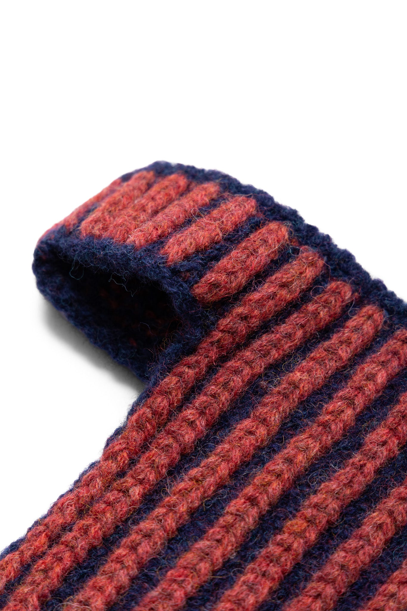 Wool Cable Knit CAP-ON Ear Warmer - Red